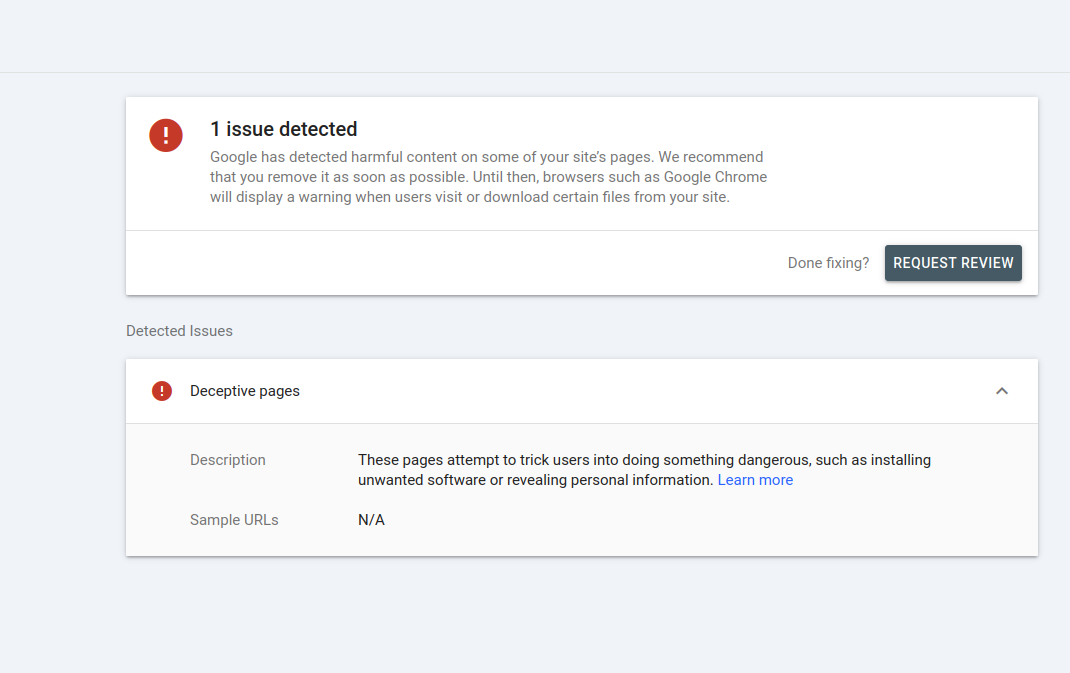 The warning from Google