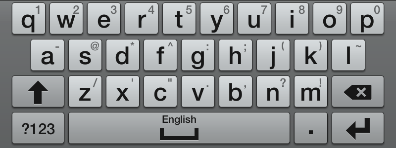 Normal on-screen keyboard