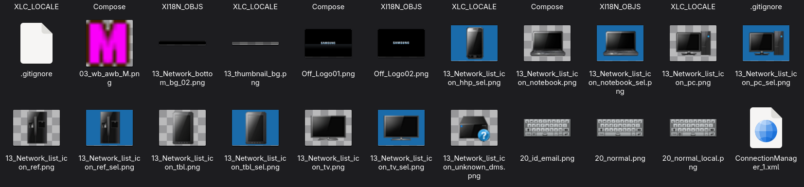 Splash images, static keyboard images and some IoT icons