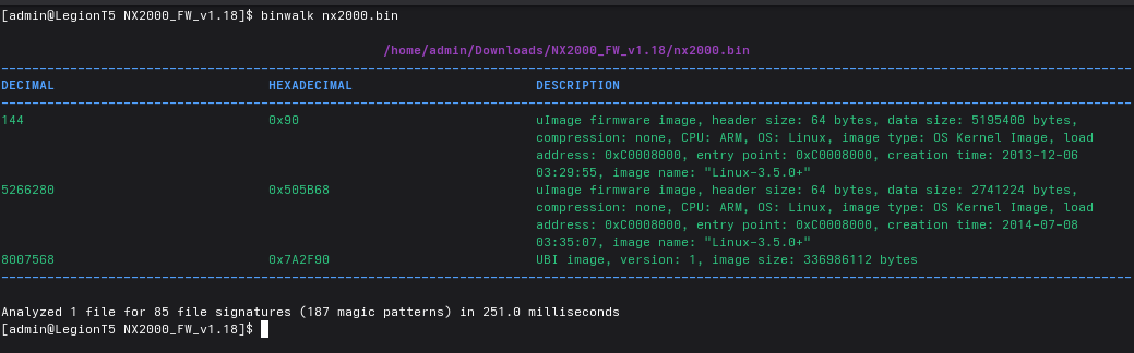Binwalk info